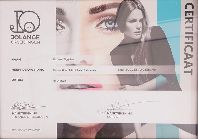 Harsen complete lichaam (incl. intiem) – Jolange Opleidingen